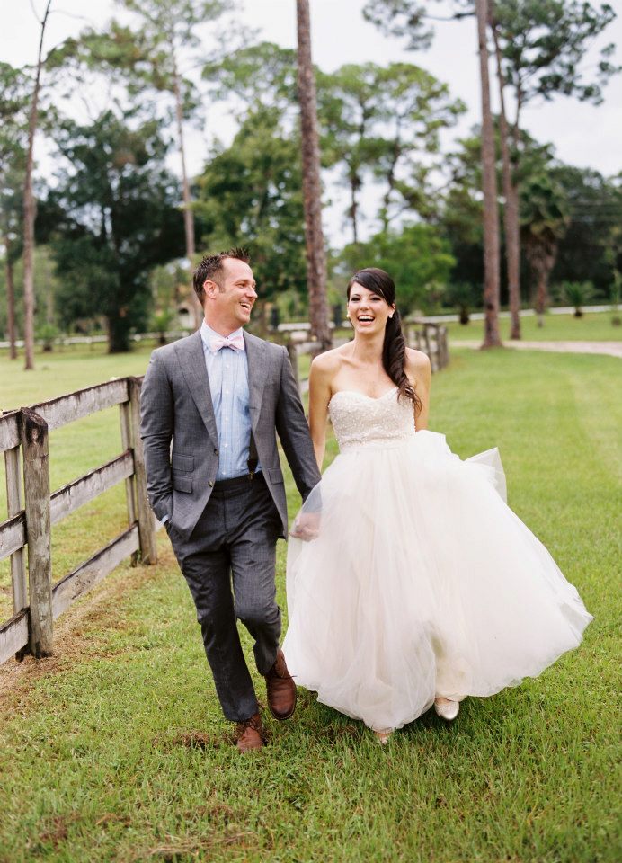 outdoor rustic farm wedding with flowers